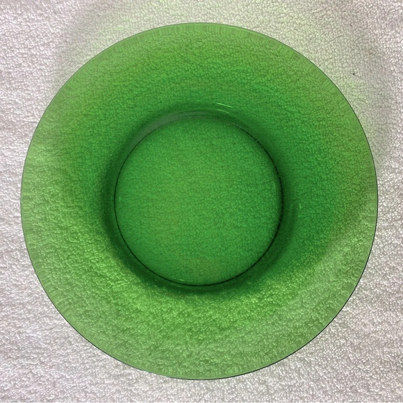 Vintage Duralex France Emerald Green Glass Dinner Plates X2 - Picture 7 of 12